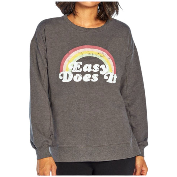 Wildfox NWT Easy Does It Sommers Sweatshirt Side Slits Drop Shoulder Size S - Picture 1 of 11